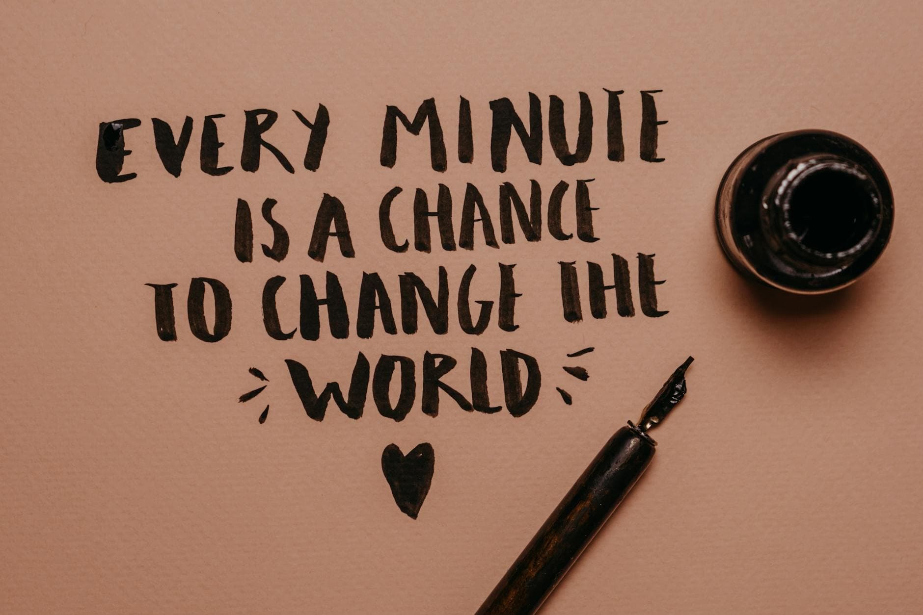 A motivational quote handwritten with a fountain pen, inspiring change and positivity. - marriage advice quotes