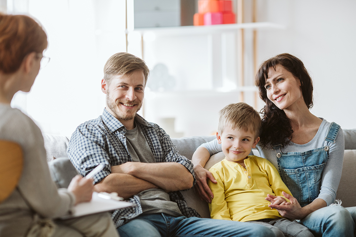 Family during a session