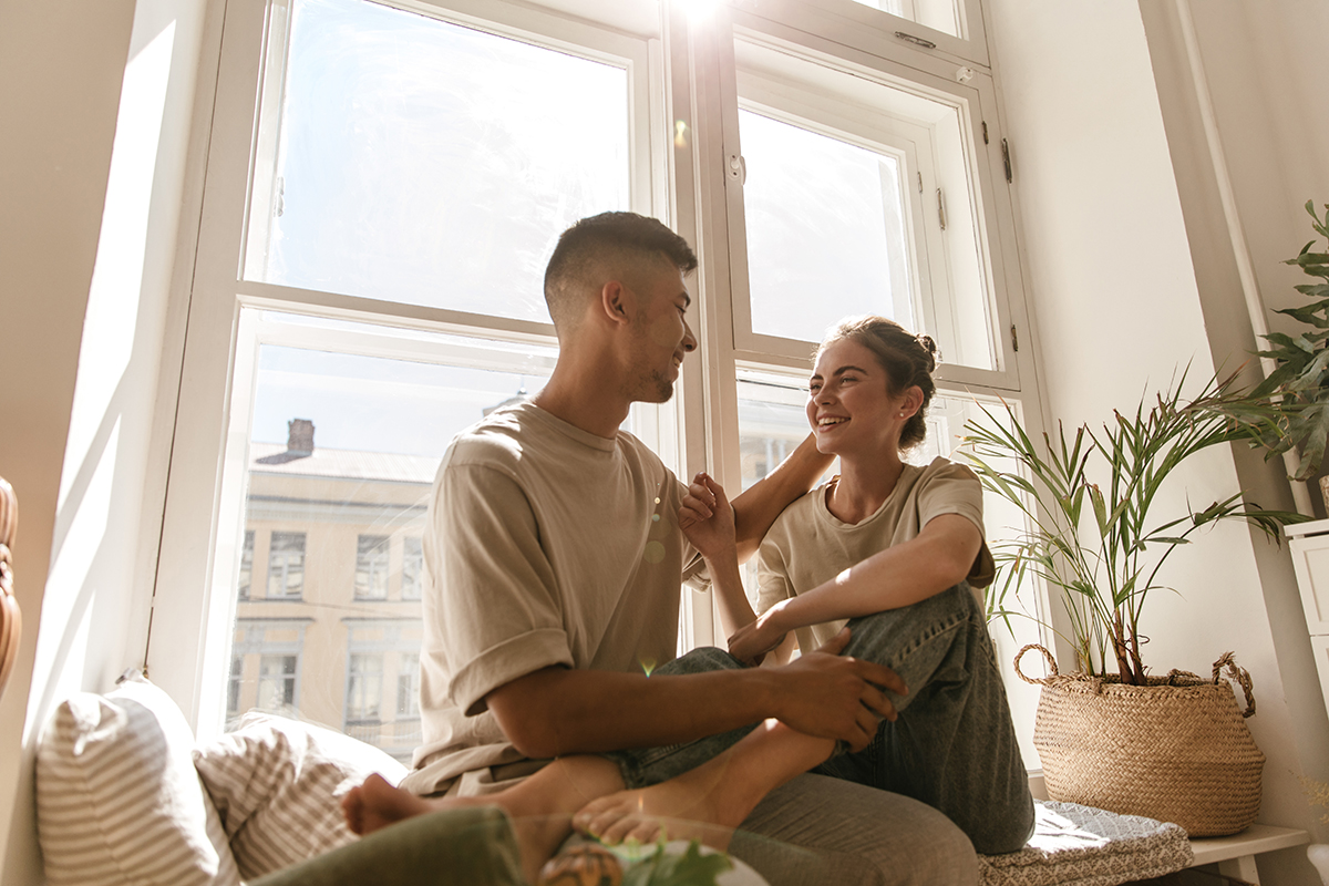 Lovestory of young couple in a relationship