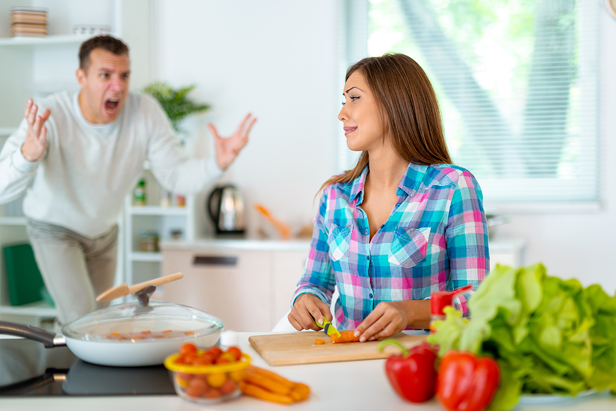 A couple in conflict, signifying the definition of relationship conflict