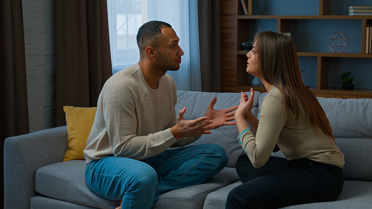 A tense discussion between two individuals