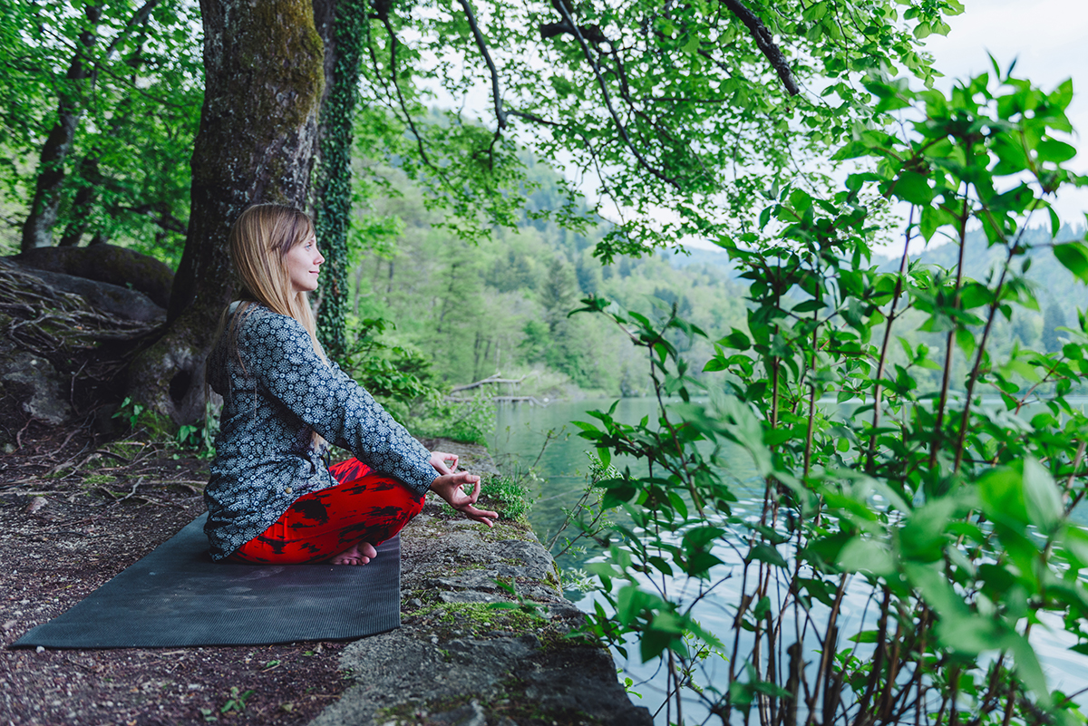 Peaceful image of a person practicing mindfulness