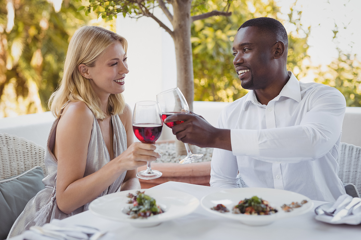 Couple enjoying a romantic moment