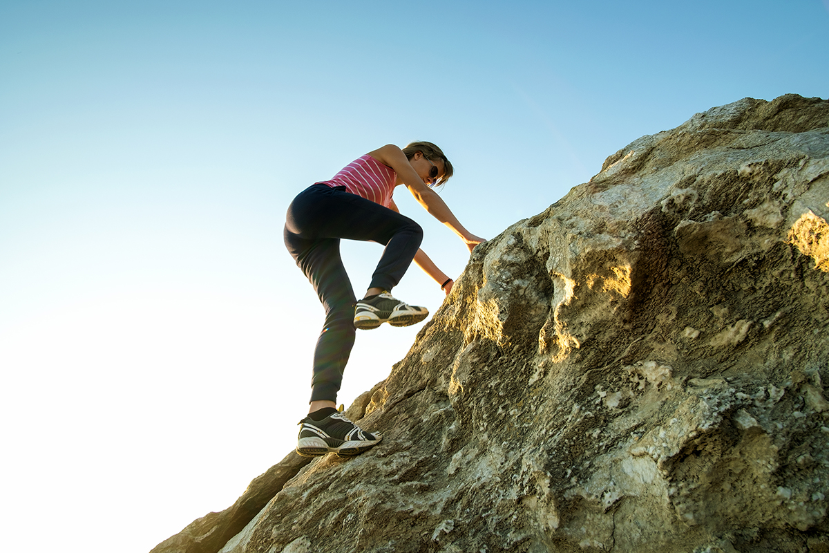 Person overcoming obstacles, symbolizing the journey of nurturing