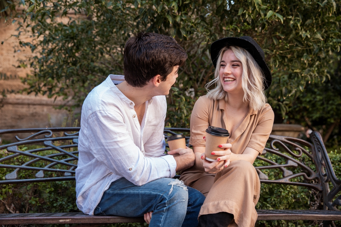 Couple having a conversation