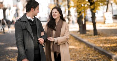 Couple communicating with each other