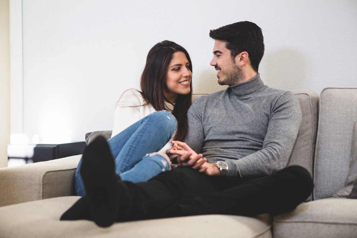 Couple having a conversation