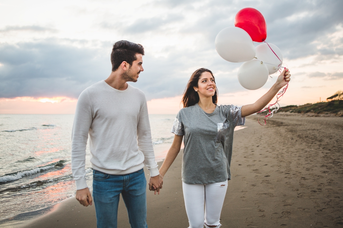 Couple celebrating their relationship milestones