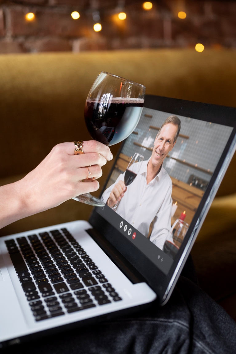 Couple Sharing Virtual Date