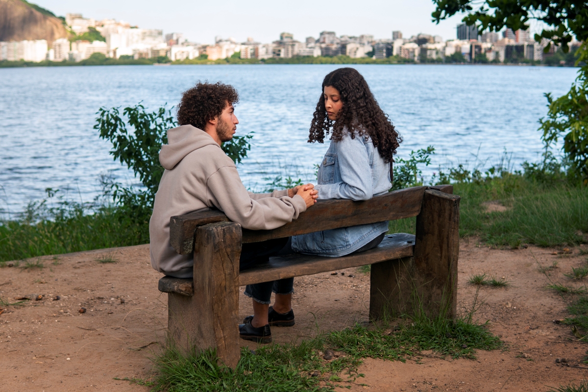 Couple having a serious conversation