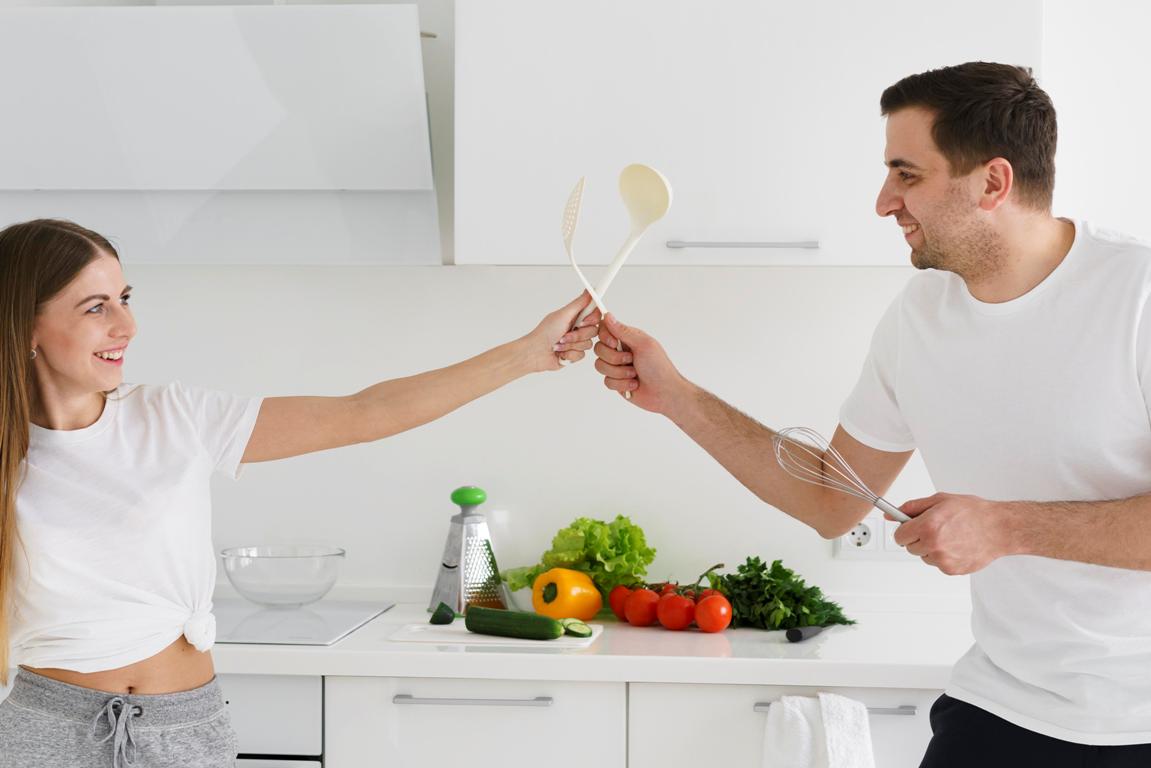 Couple establishing healthy boundaries