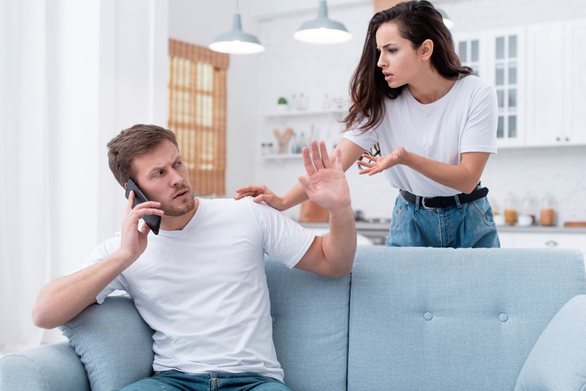 Couple having a disagreement