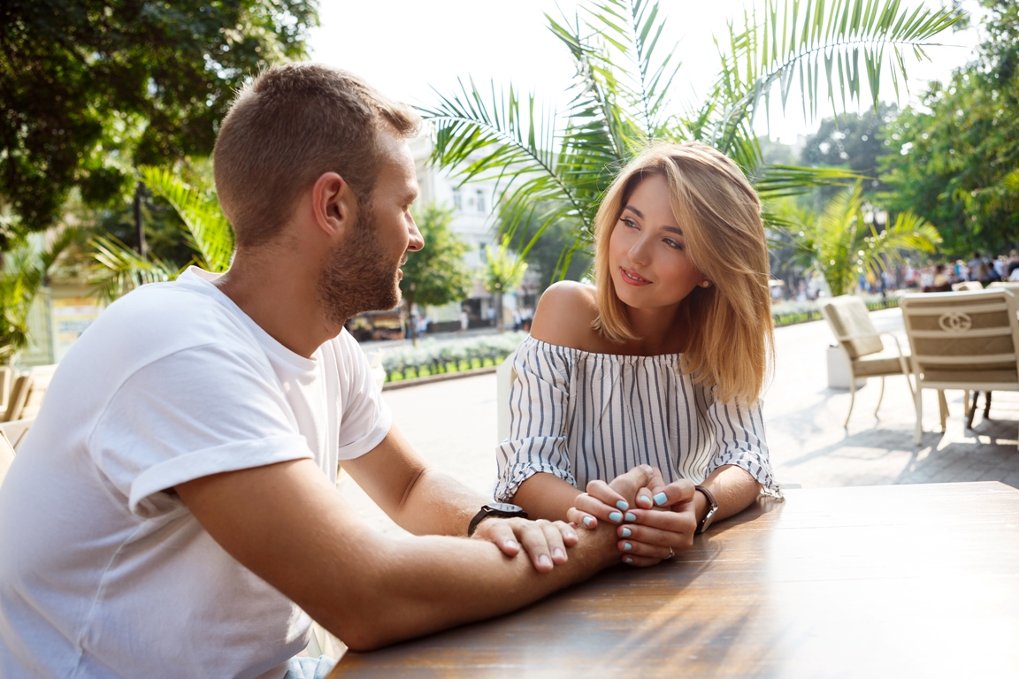 Couple having a conversation