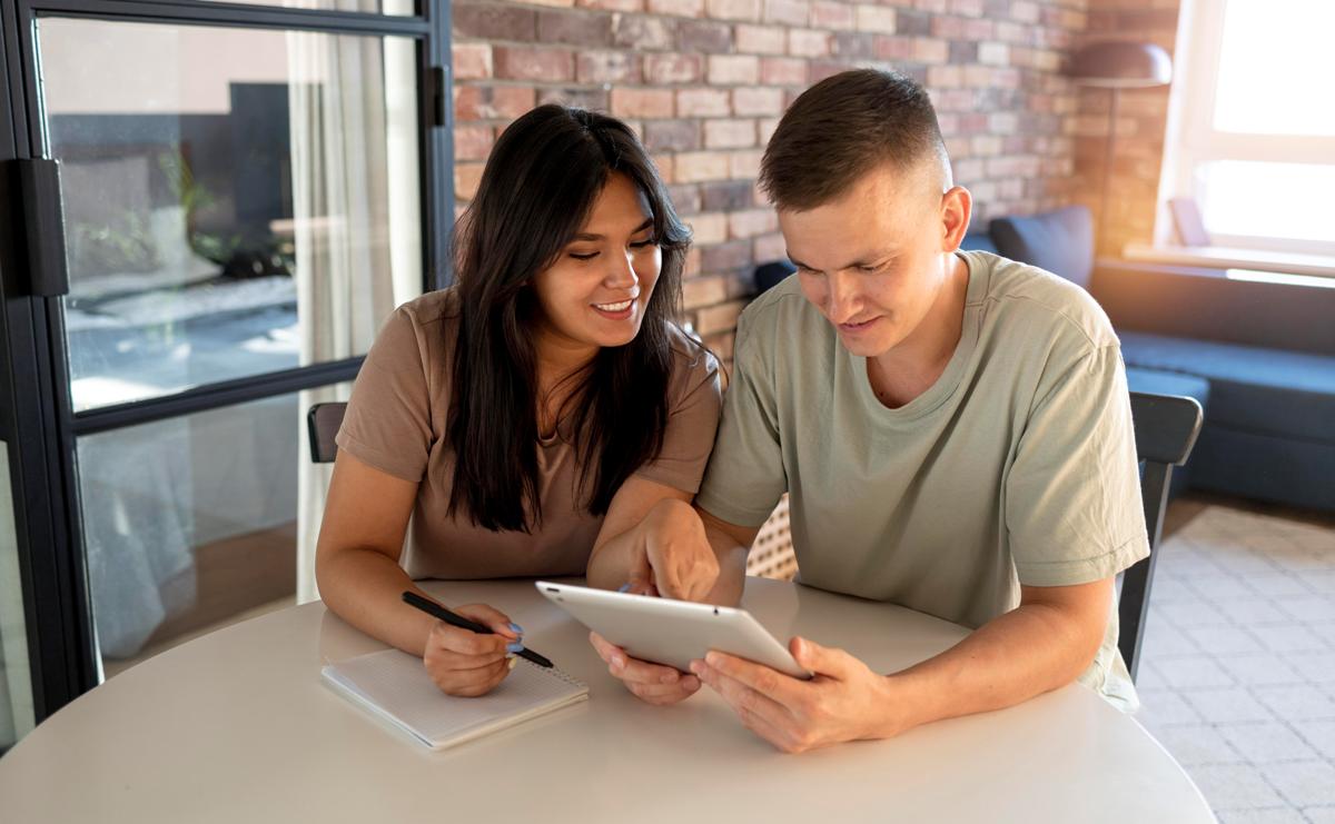 Couple discussing future plans