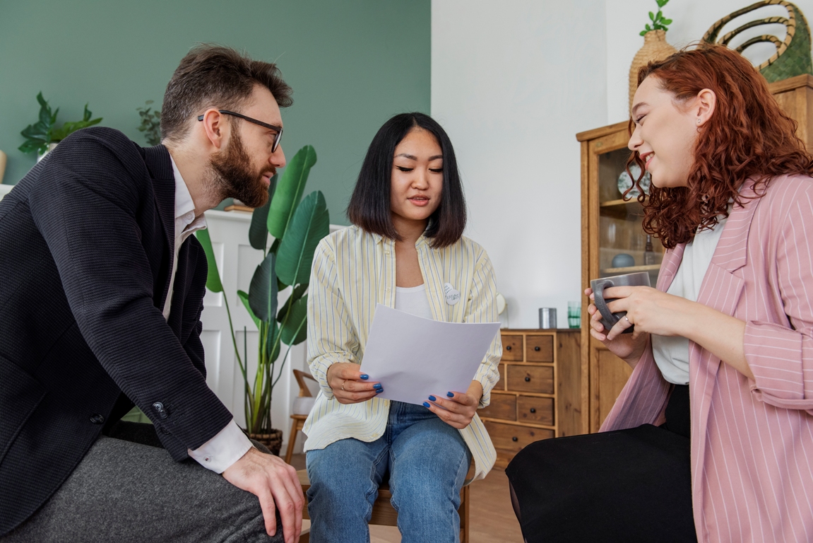 Couple receiving counseling