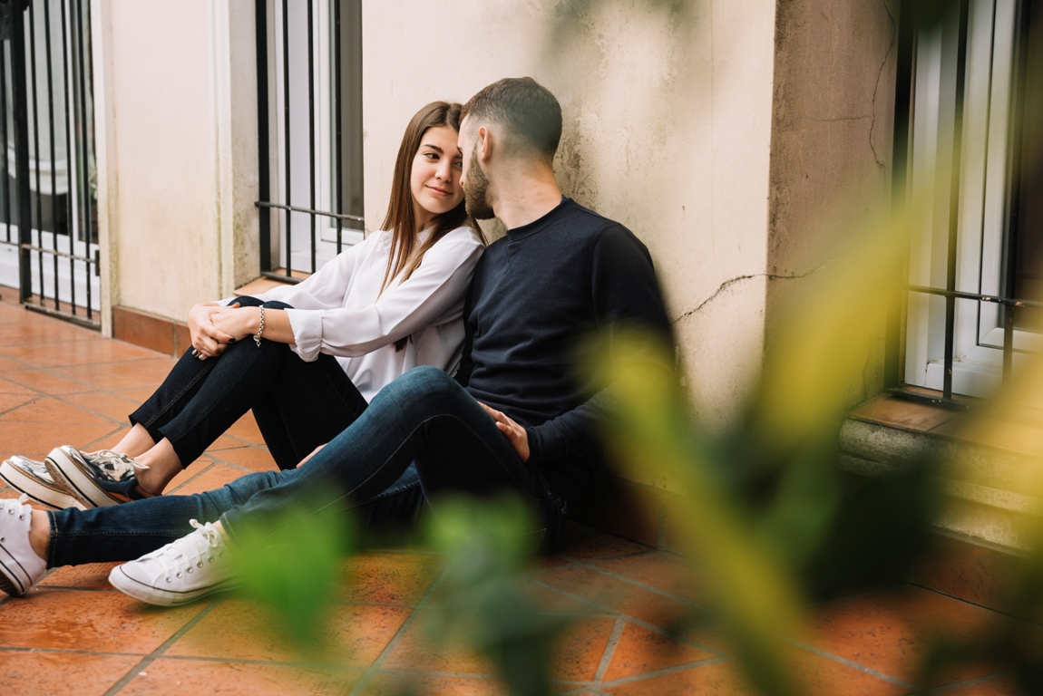 Couple having a conversation