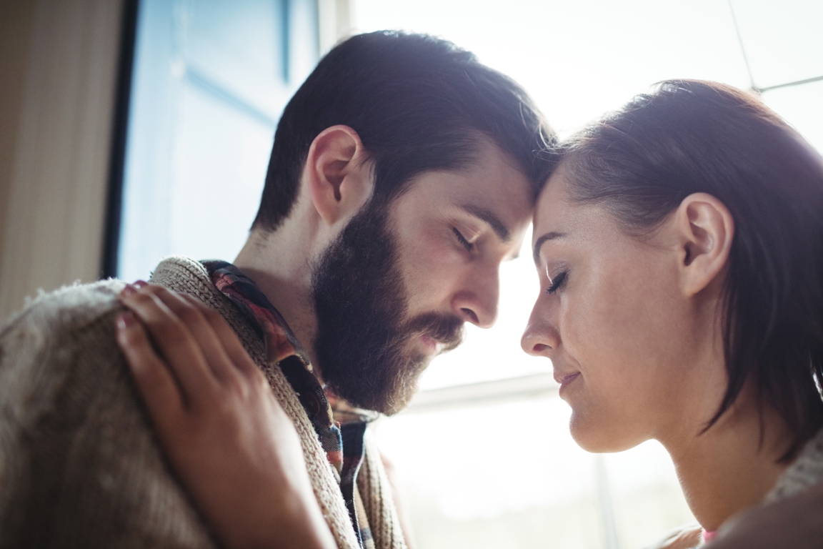 Couple experiencing emotional intimacy