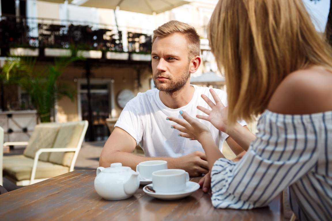 Couple having an open and honest conversation about their long distance relationship