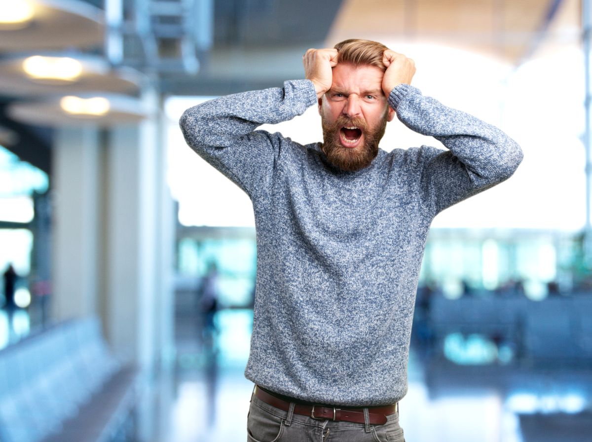 Illustrating the impact of breadcrumbing: A person feeling anxious and stressed